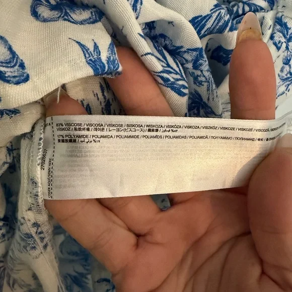 Mango Elegant Blue and White Midi Dress - Picture 3 of 6